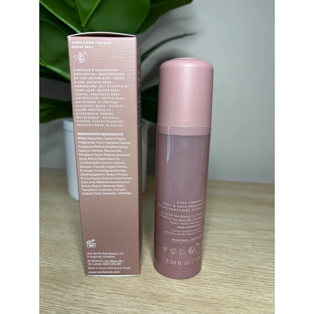 Rare Beauty Find Comfort Body Hair Fragrance Mist 3.38oz 100mL Selena Gomez NIB